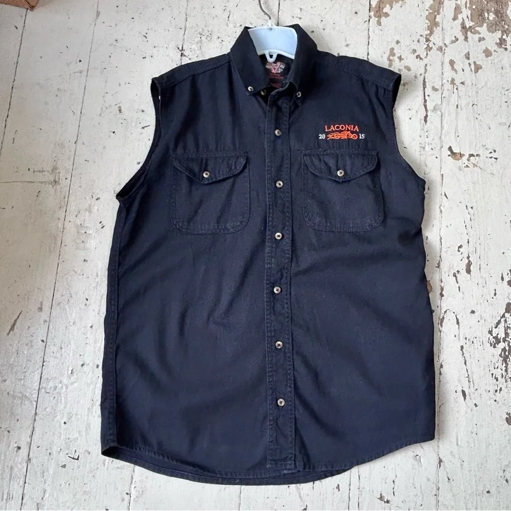 Vance Biker Wear Laconia 2015 Vest Button Down Shirt - Picture 5 of 13